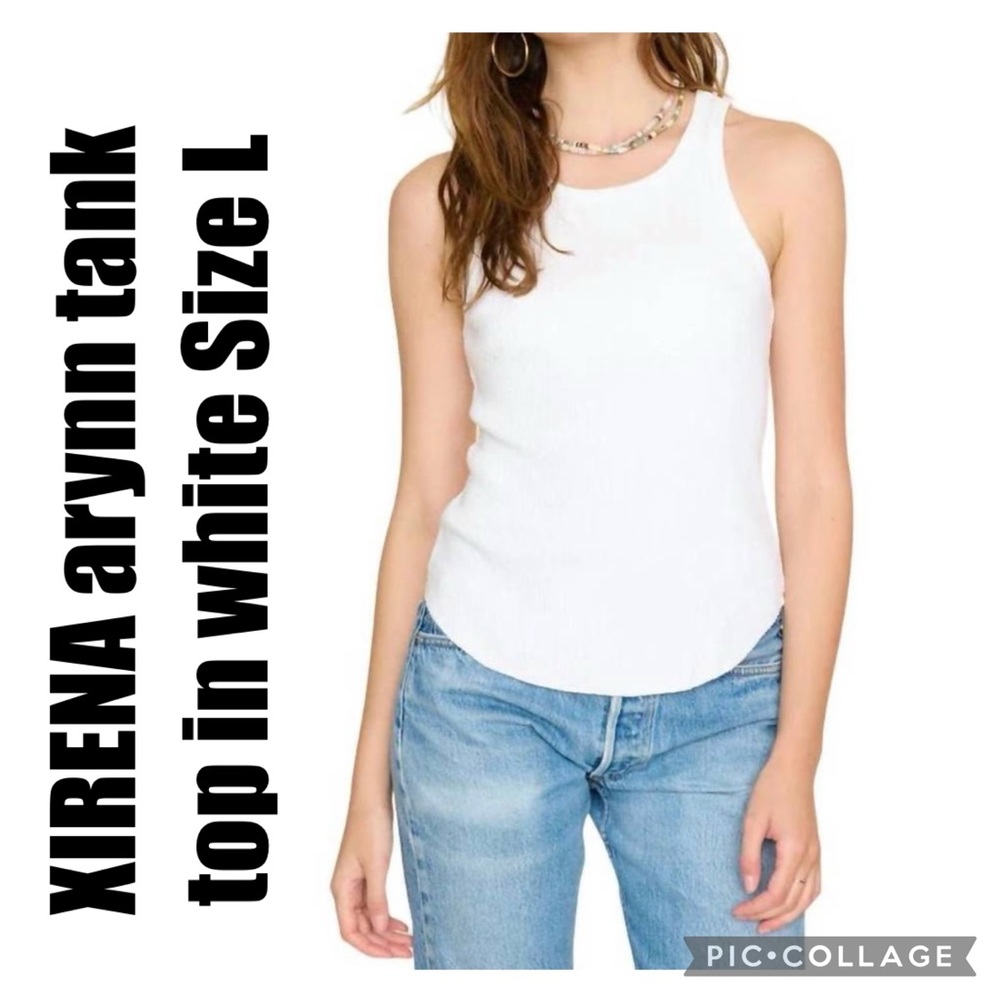 XIRENA arynn tank top in white Size L